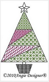 Free Cross Stitch Pattern: Starry Christmas Tree - Color Symbols