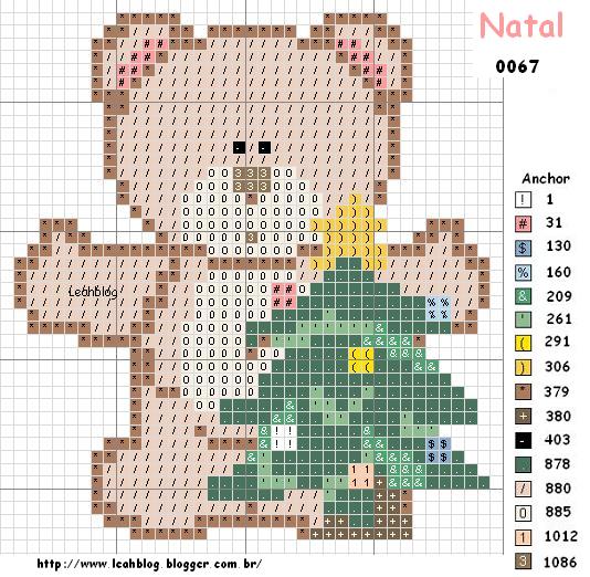 orso natalizio a punto croce orso natalizio a punto croce