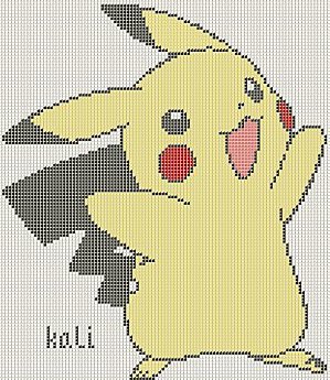 picatchu schema punto croce