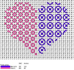 cuore rosa e blu