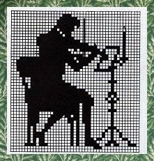 schema a punto croce - musicista