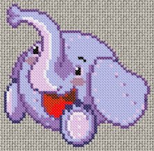 elefante a punto croce