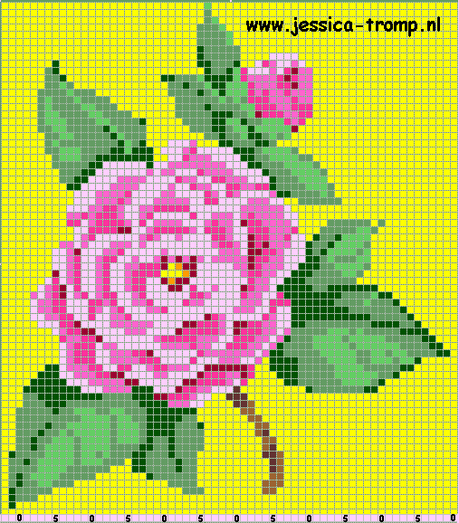 rosa a punto croce