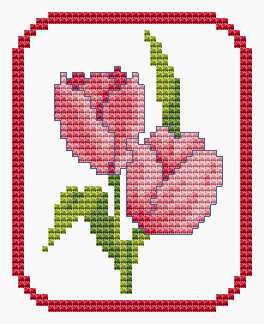 tulipani a punto croce