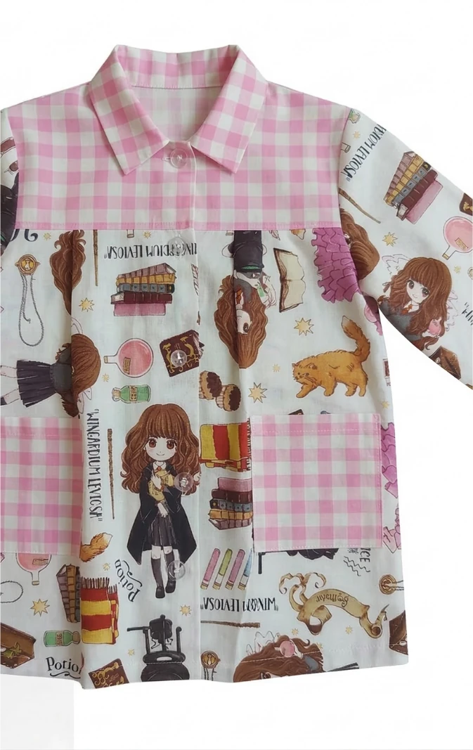 grembiule bambina cucito a mano