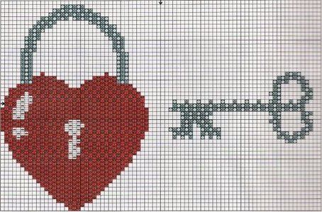 cuore a punto croce