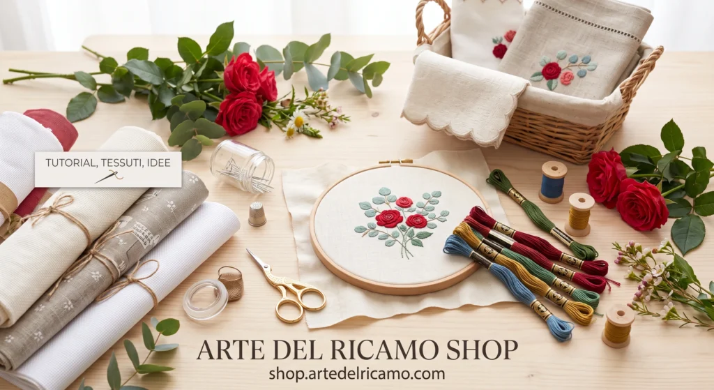 Nella merceria online shop arte del ricamo.com trovi tessuti, materiale di obbistica, nastri, feltro e tante cose utili per le arti creative.