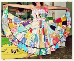 Abito di Primavere con Tecnica Patchwork