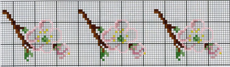 fiori di ciliegio a punto croce fiori di ciliegio a punto croce