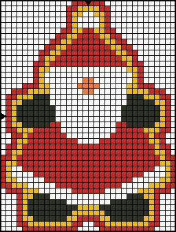 schema babbo natale a punto croce
