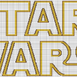 Logo di Stars Wars a Punto Croce