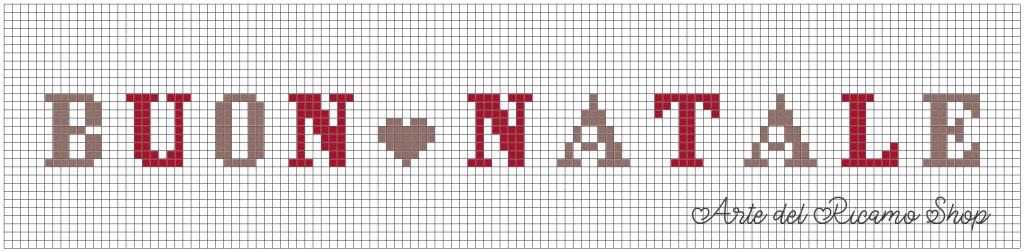 Schema buon natale di arte del ricamo shop
