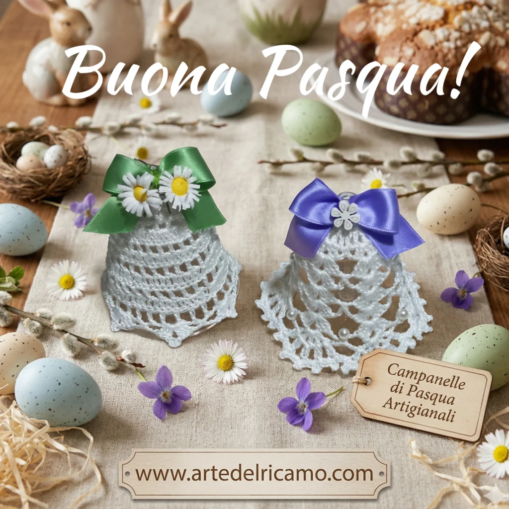 campanelle all'uncinetto per la Pasqua