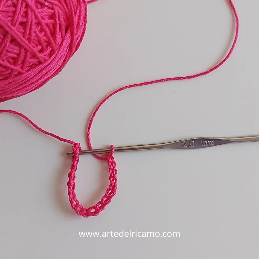 catenelle a uncinetto da chiudere in cerchio