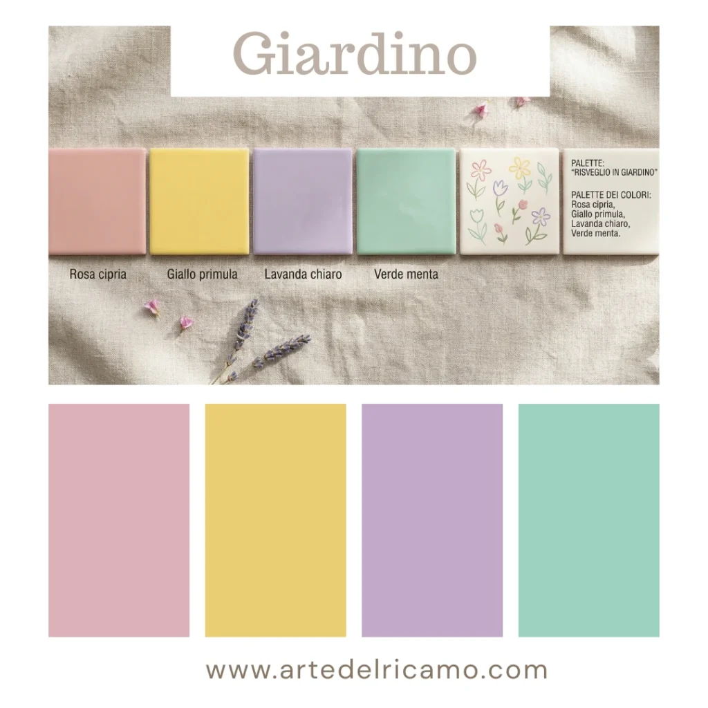 colori di un giardino fiorito