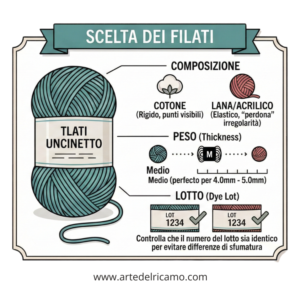 scelta dei filati per uncinetto