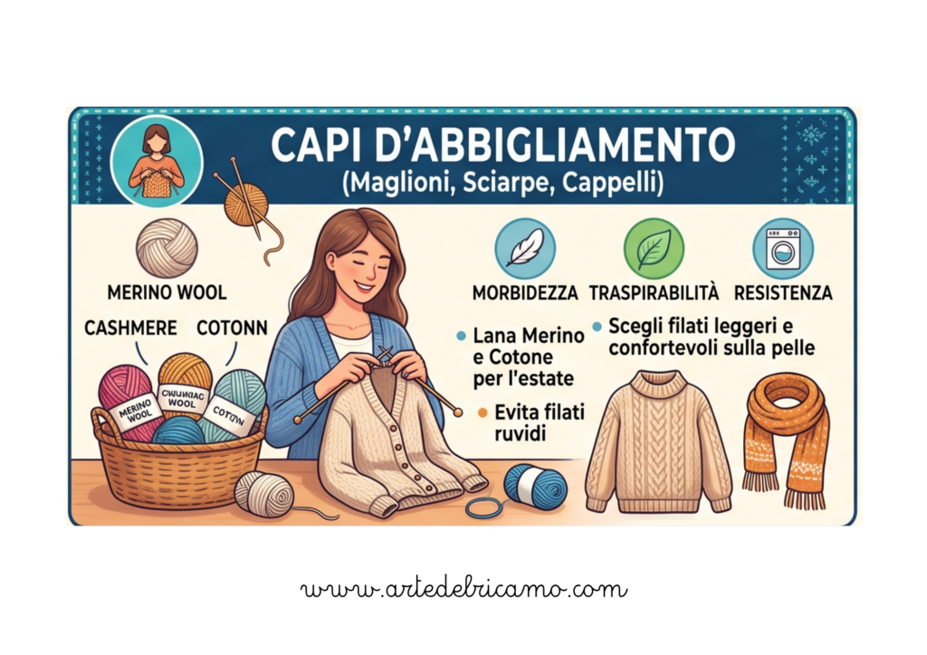 qualità dei filati all'uncinetto per una buona resa