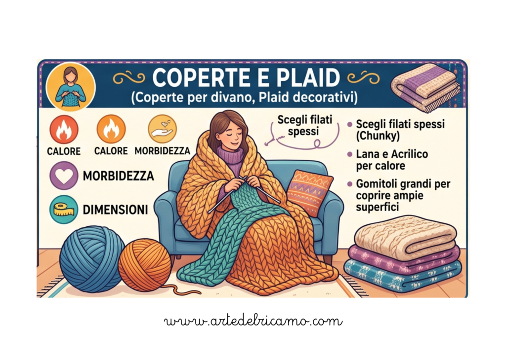 quali filati utilizzare per realizzare coperte in plaid