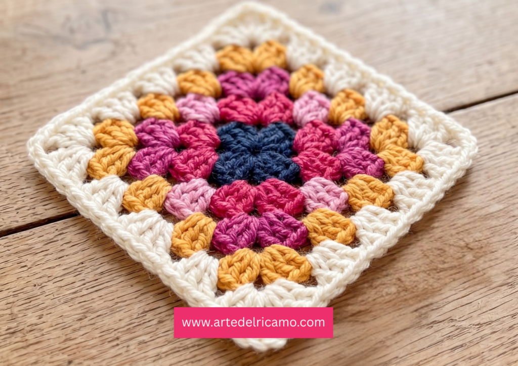 motivo a uncinetto granny square