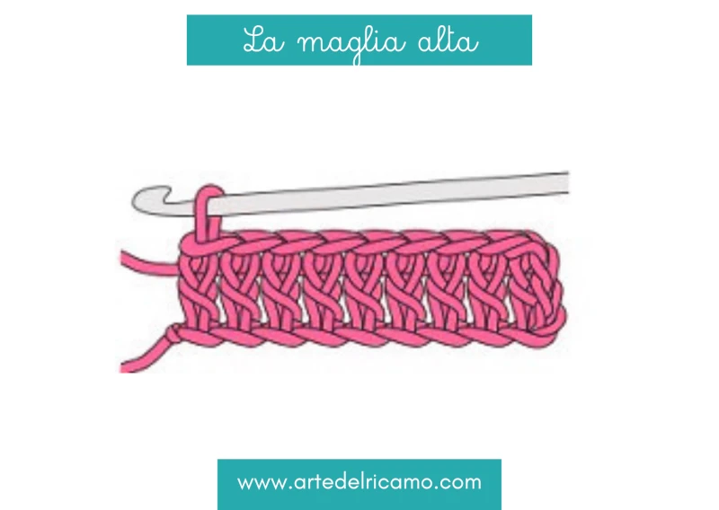 come terminare l'ultima maglia alta a uncinetto