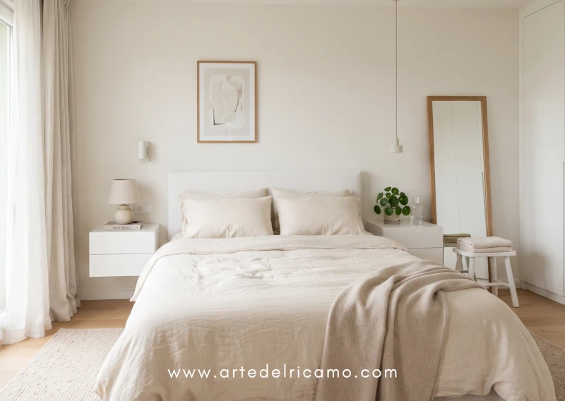 camera da letto moderna pulita e ordinata
