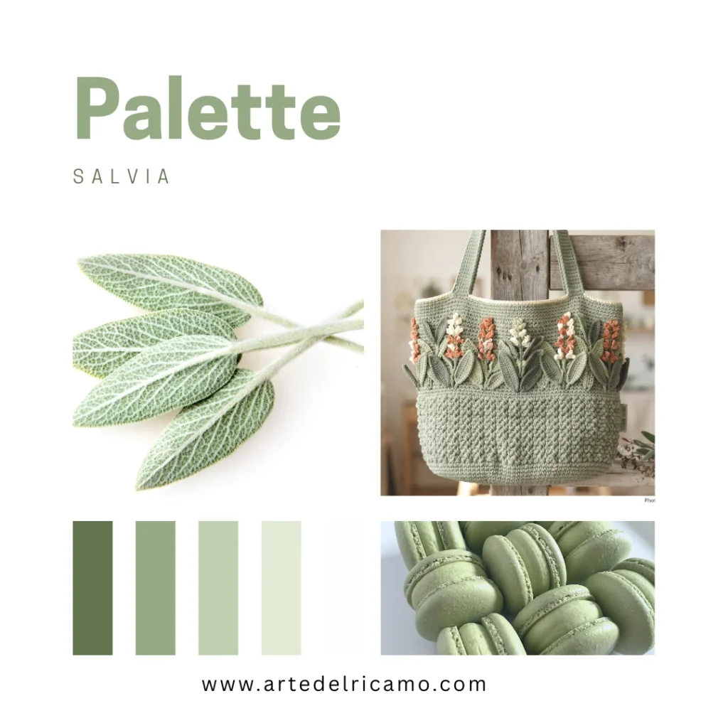 palette colori verde salvia da utilizzare in estate
