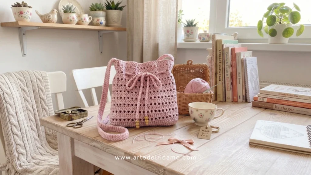 borsa a uncinetto pouch