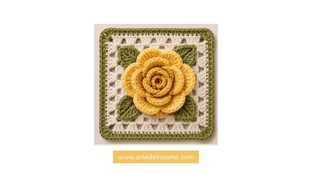 fiore con rosa tridimensionale