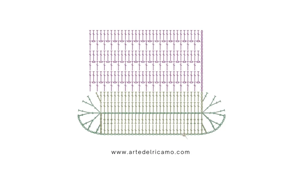 schema borsa a uncinetto pouch