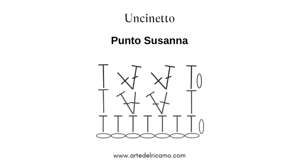 schema del punto susanna a uncinetto